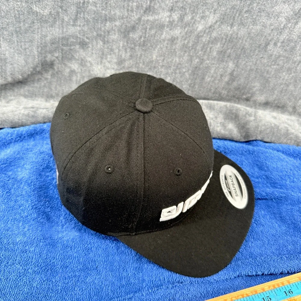 DJ Mackie Hat Black White Embroidered Logo Yupoong Classics Snapback Cap